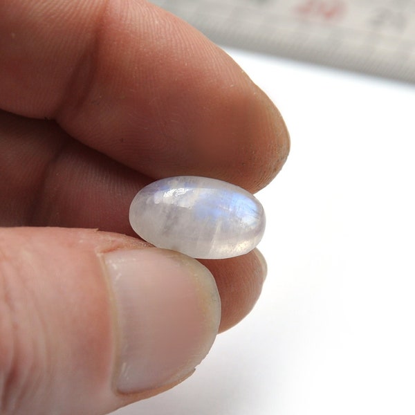 Rainbow Moonstone Cabochon 16mmX10mmX5mm Oval Shape Natural MoonStone/White Labradorite/Pierre de lune Mineral Stone N.717H