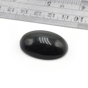 Obsidian Wide Oval Shape Cabochon 34mmX22mmX10mm  Natural/Genuine Black Obsidian Mineral Stone N.887E