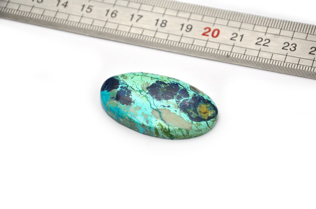 Lot De 5 Cristaux D'Azurite Et Malachite – Minéraux Bruts D'Italie – Vert Et Bleu