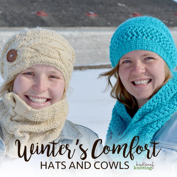 Hat knitting pattern / Knitted hat pattern / Cowl knitting pattern / Knitted scarf pattern / Cable knit hat pattern / Hat pattern / Cowl