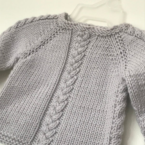 Baby KNITTING PATTERN SWEATER - knit pattern baby sweater - cable knit sweater pattern