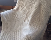 Seamless Knit Square Afghan knitting pattern afghan blanket knitting pattern knit blanket pattern afghan knitting pattern