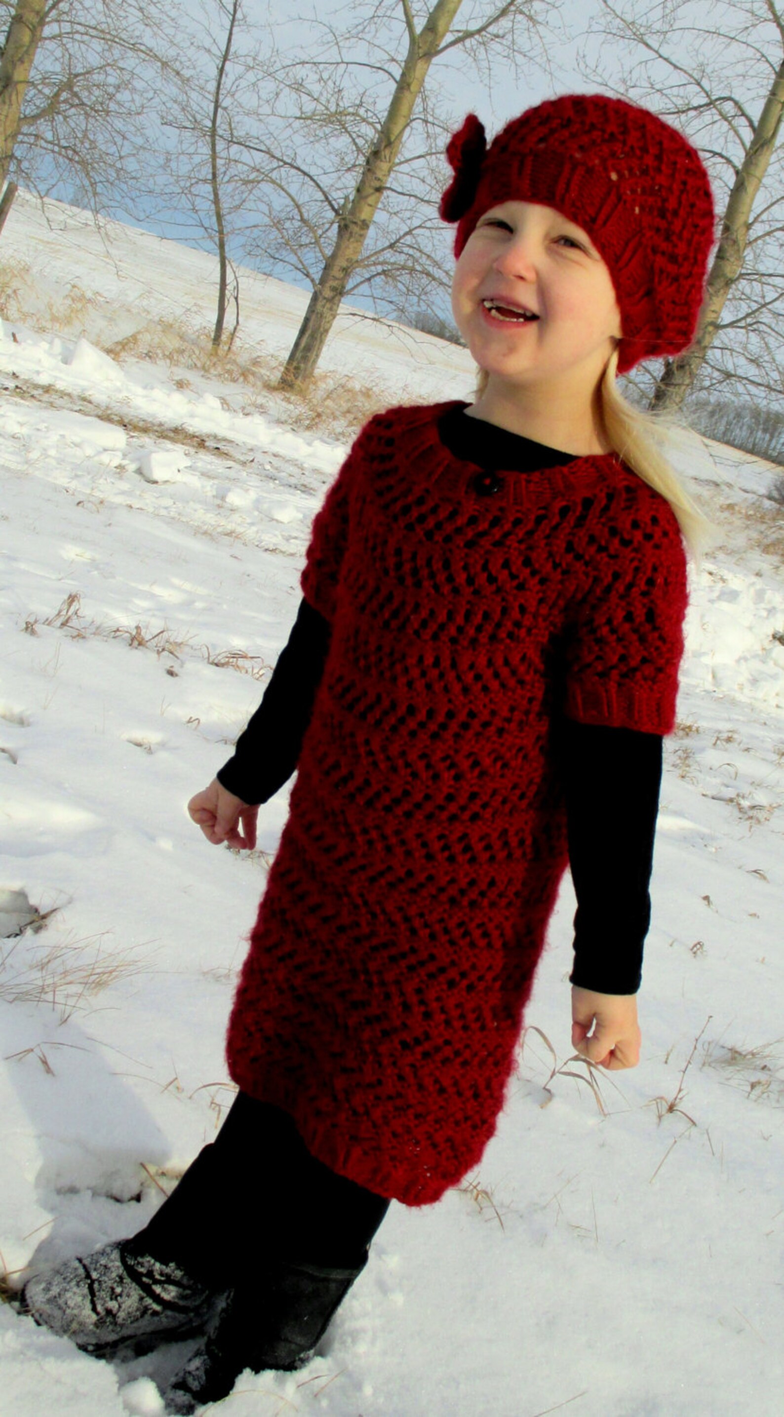 KNITTING PATTERN PDF Dress Baby Knit Sweater Dress Knit Etsy