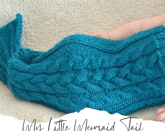 Mermaid tail knitting pattern / Mermaid blanket knitting pattern / Baby mermaid tail / Knit mermaid tail / Knitted mermaid tail / Blanket