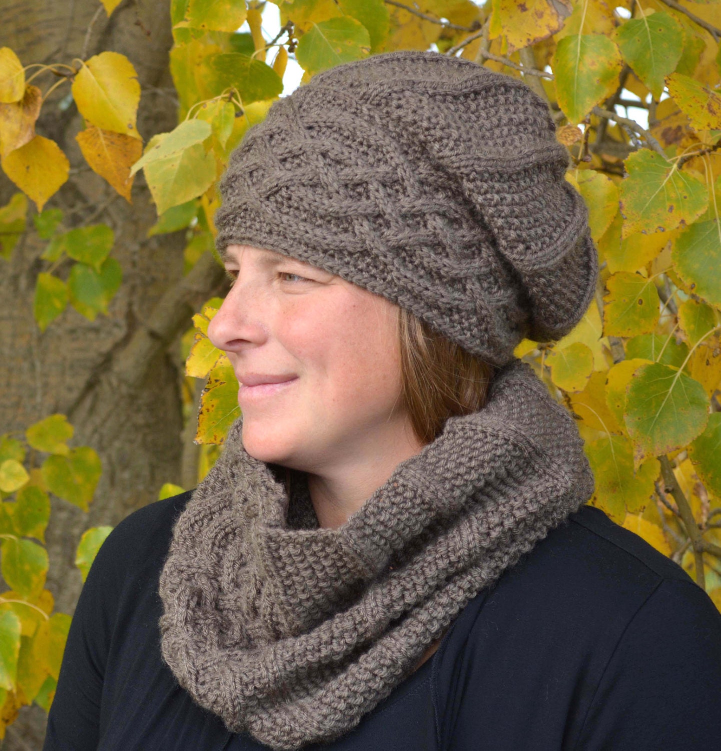 KNITTING PATTERN PDF Hat and Scarf Set Knitting Pattern Hat Etsy