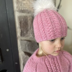 Knitting pattern simple cable hat / simple cable beanie hat knit pattern / knit pattern for children / for baby / cute knitted hat pattern image 7