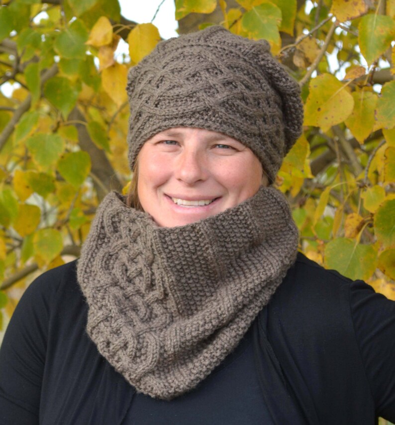 KNITTING PATTERN PDF Hat and Scarf Set Knitting Pattern Hat Etsy Canada