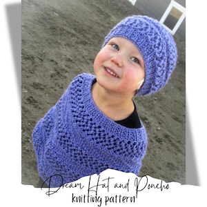 KNITTING PATTERN PDF poncho - Knit pattern poncho - Newborn, toddler, child knitting pattern