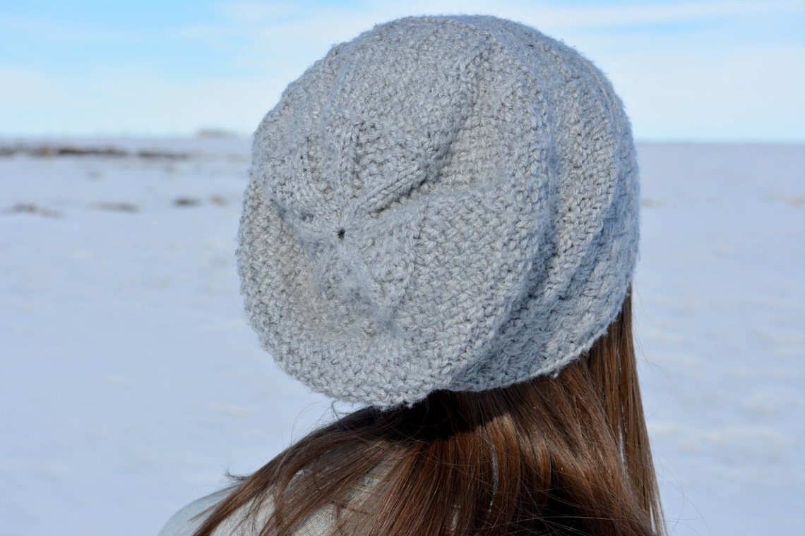 KNITTING PATTERN PDF Adult Slouch Hat - Knit Pattern Slouch Hat - Knit ...