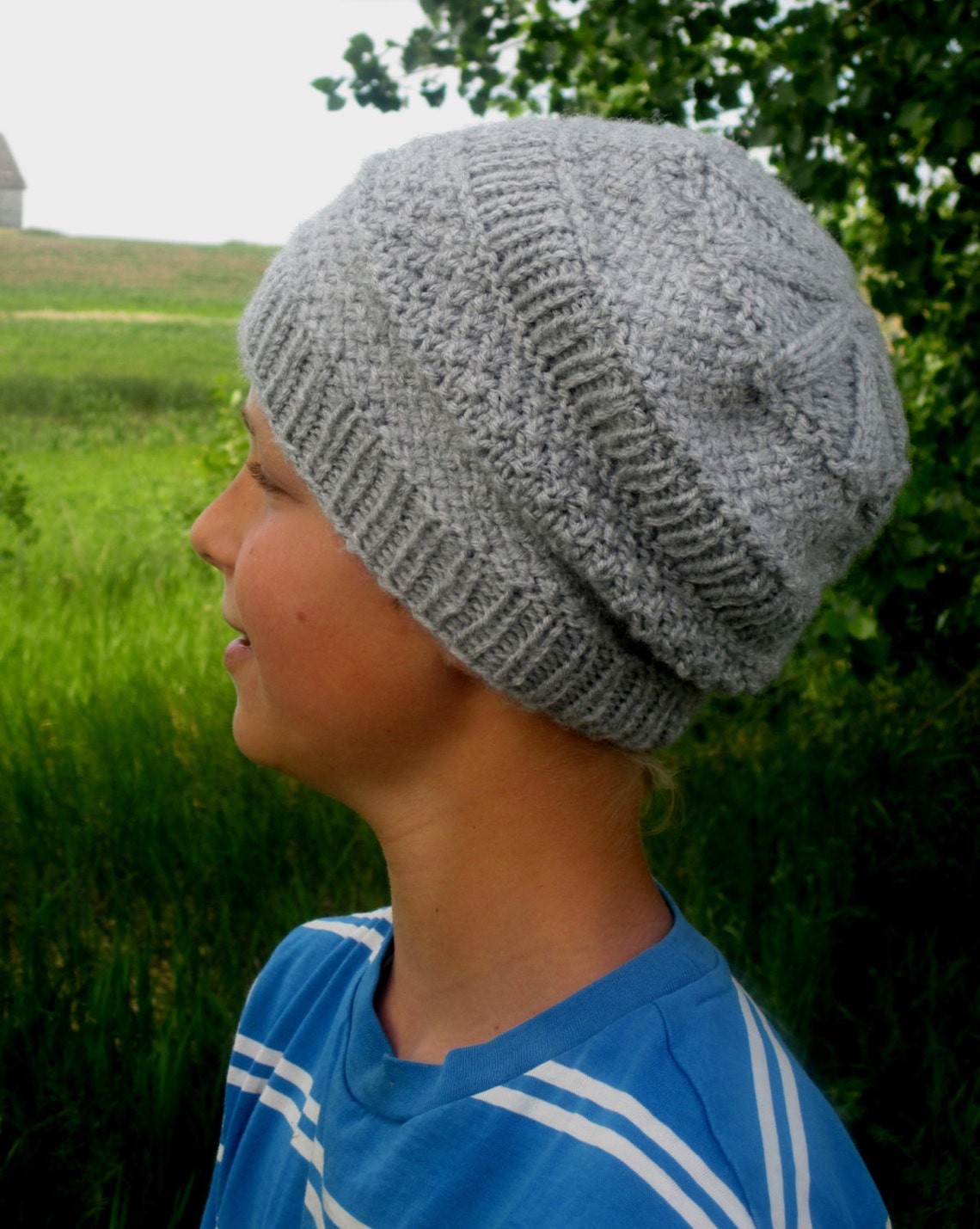 KNITTING PATTERN PDF Men's Slouch Hat Knit Pattern - Etsy UK