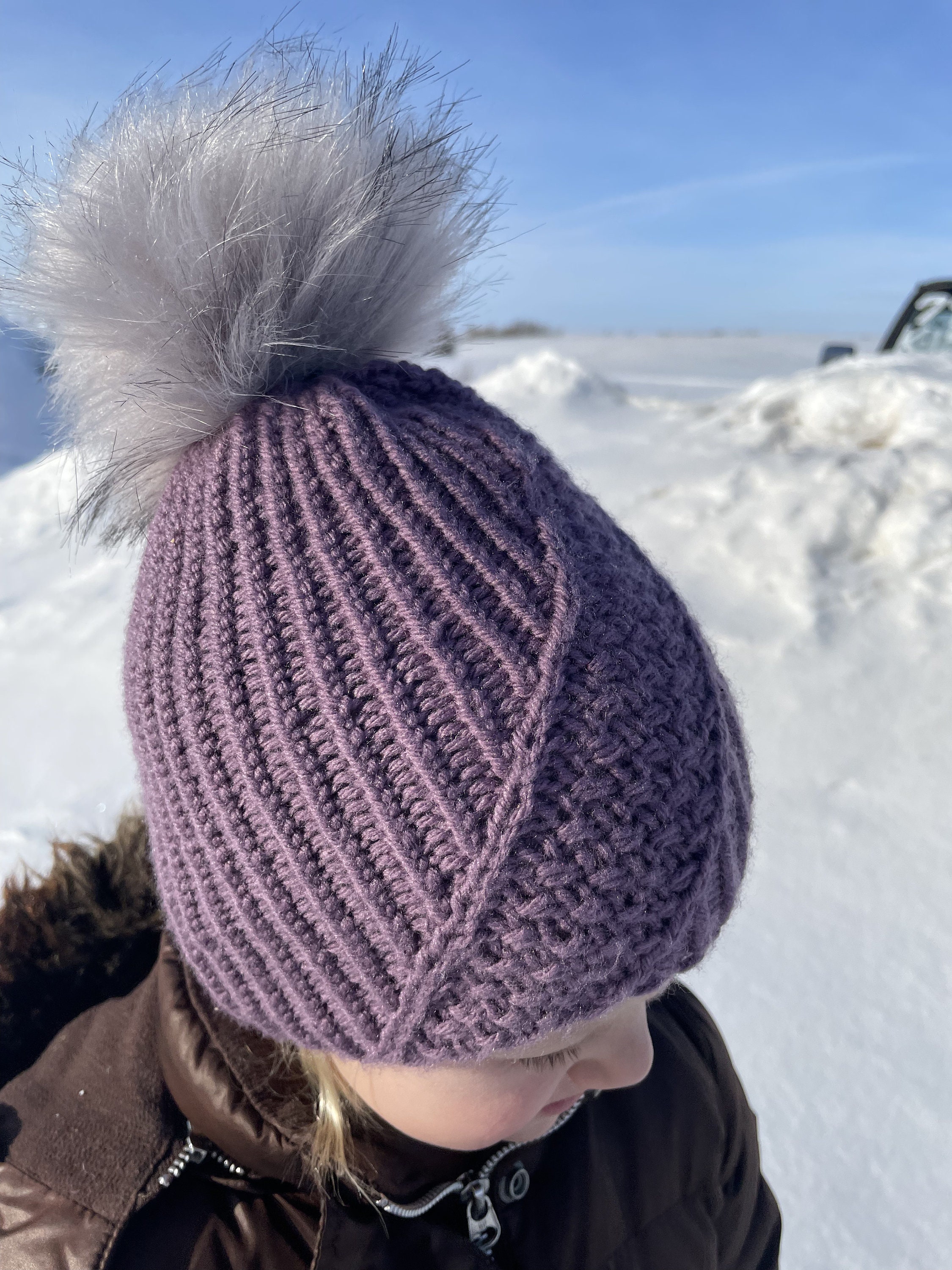 Knitting Pattern Hat / Knit Hat Pattern / Circular Needles Hat Pattern ...