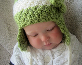 KNITTING PATTERN PDF hat - Knit pattern Earflap hat - Hat pattern - Winter hat