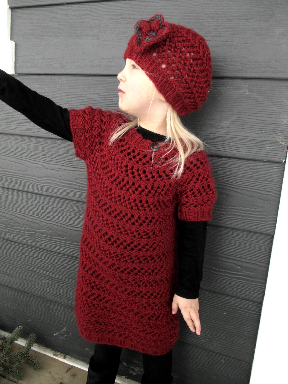 KNITTING PATTERN PDF Dress Baby Knit Sweater Dress Knit Etsy