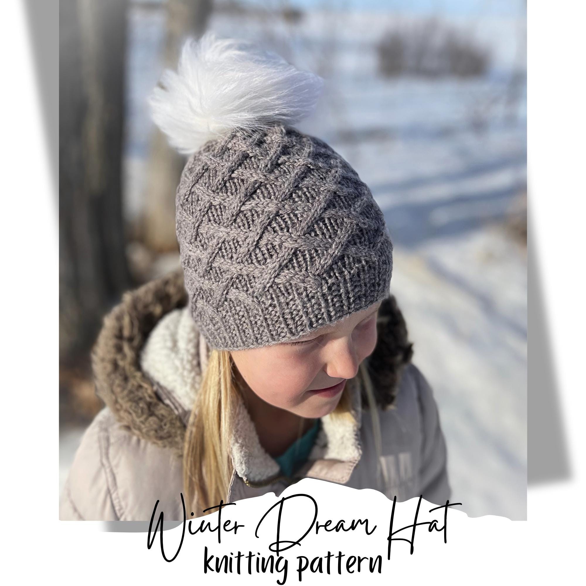 KNITTING PATTERN PDF Hat - Cable Knit Hat Pattern - Knitting Pattern ...