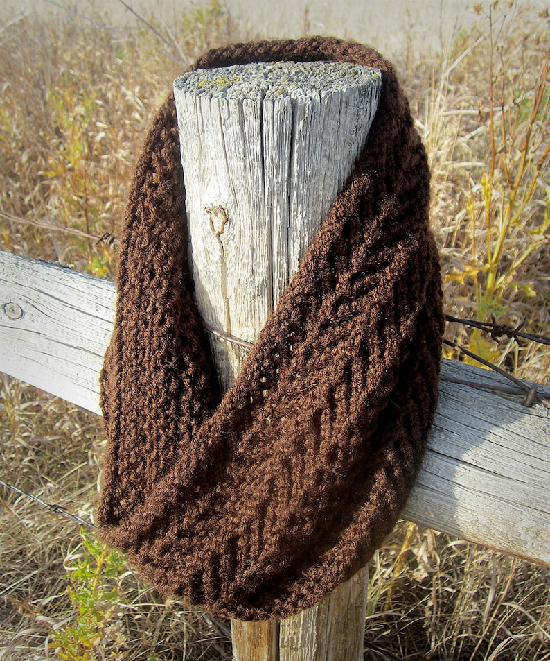 KNITTING PATTERN SCARF pdf, Scarf pattern, Infinity scarf, Knit pattern image 1