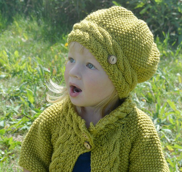Cable Hat Knitting Pattern // Slouch Hat Knit Pattern // Hat Pattern ...