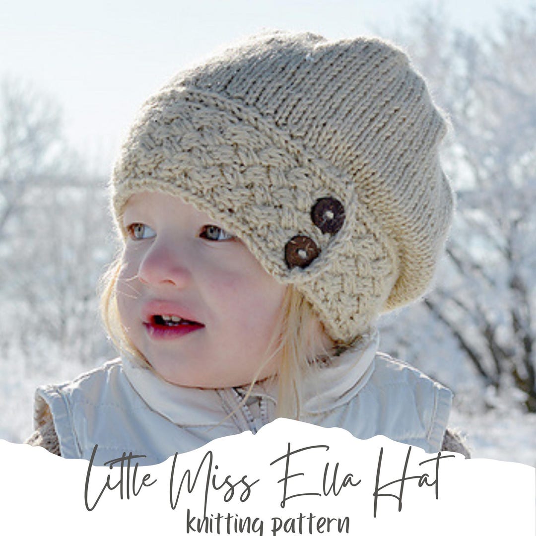 Slouch Hat Knitting Pattern for Baby, Child, and Adult - Knit Pattern ...