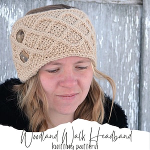 Headband knitting pattern / Knit pattern head band / Knitted headwarmer / Cable knit headband / Knitted headband / Knit headband pattern