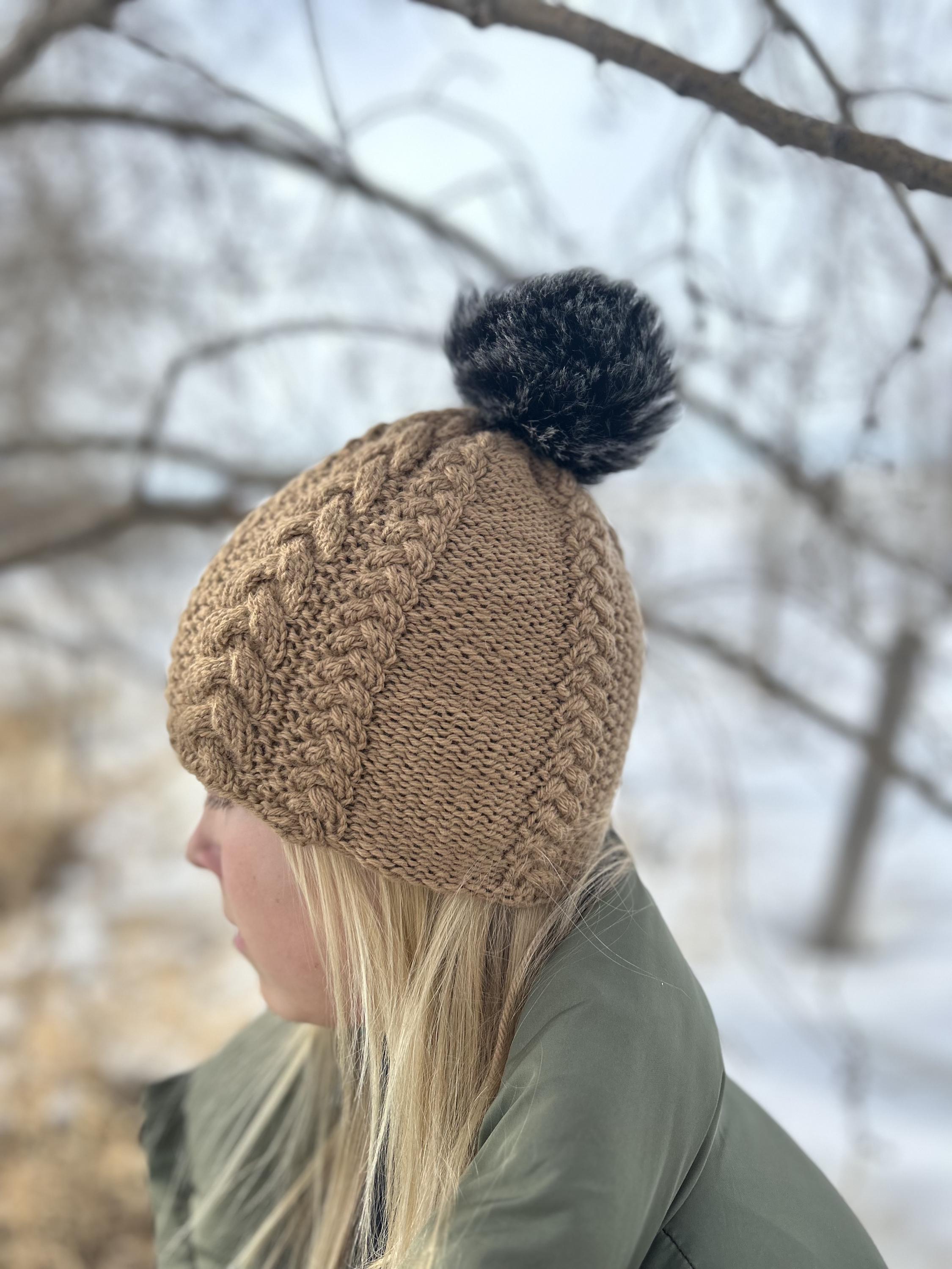 Knitting Pattern Cable Hat / Cable Hat Knit Pattern / Hat Knit Pattern ...