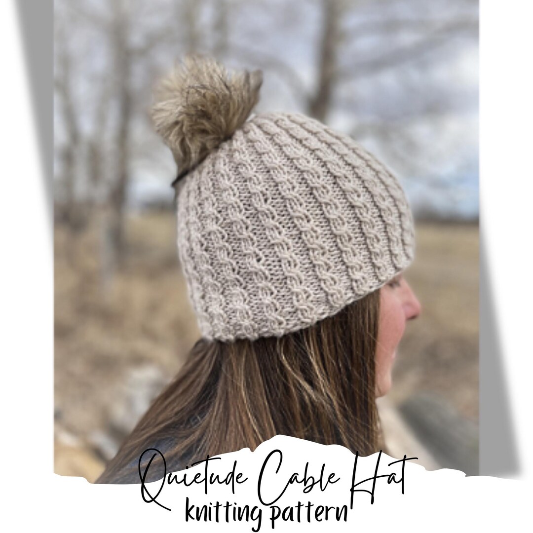 Anthologie cable knit hat Otterbein Hat – A knitting pattern for an adult sized cabled  main image 4