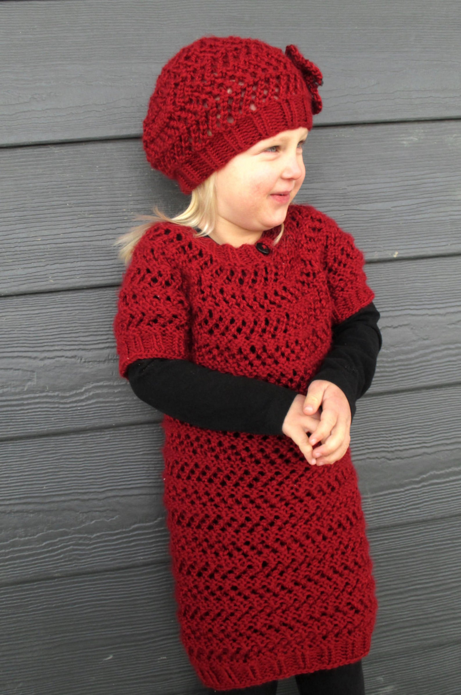 KNITTING PATTERN PDF Dress Baby Knit Sweater Dress Knit Etsy