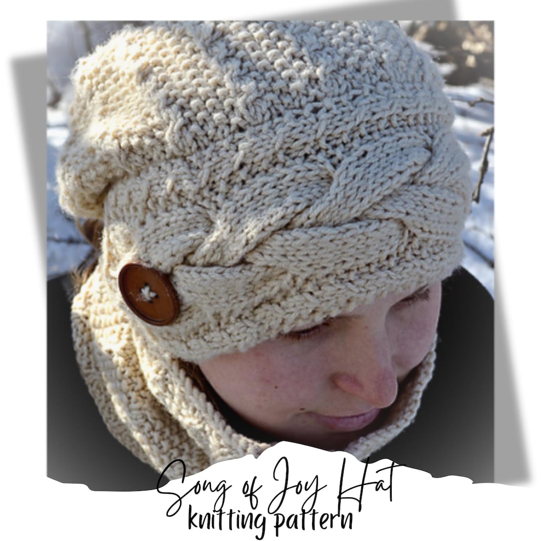 KNITTING PATTERN PDF Hat - Knit Pattern Slouch Hat - Knit Pattern Cable ...