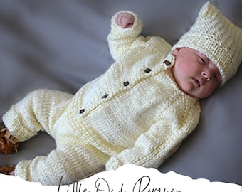 STRICKANLEITUNG Baby Romper - Strickmuster Romper - Strickmuster Romper - Strickmuster - Strampler gestrickt - Baby Strickstrampler - Strickmuster Baby