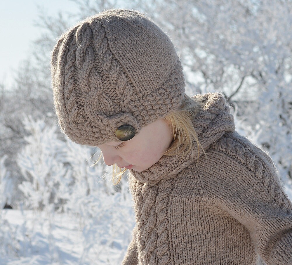 KNITTING PATTERN PDF Slouch Hat / Knitted Hat Pattern / Cable Hat ...