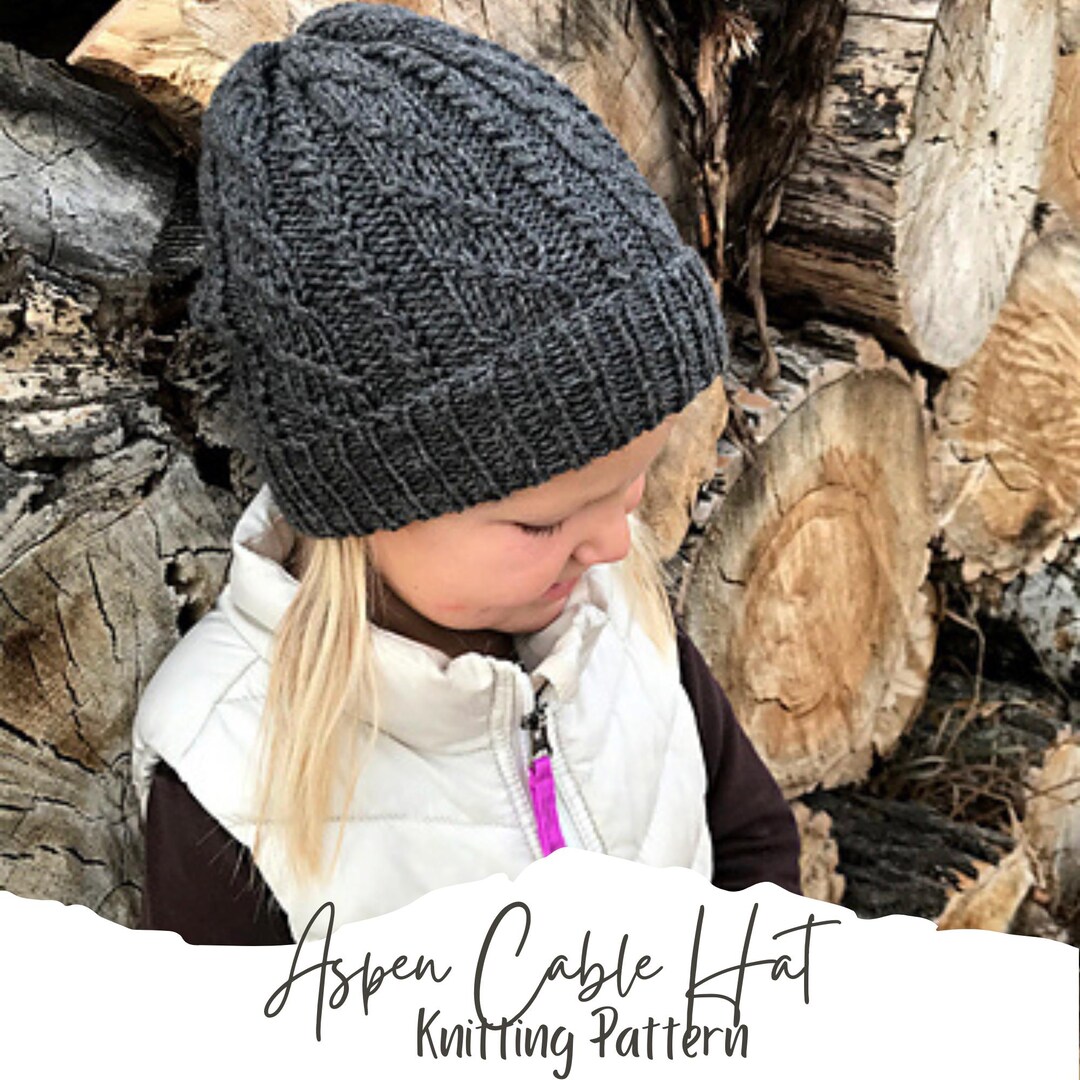 KNITTING PATTERN PDF Cable Hat - Knit Pattern Cable Hat - Cable ...