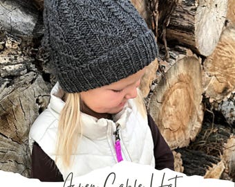 KNITTING PATTERN PDF Cable Hat - knit pattern cable hat - cable knitting pattern - cable knit pattern