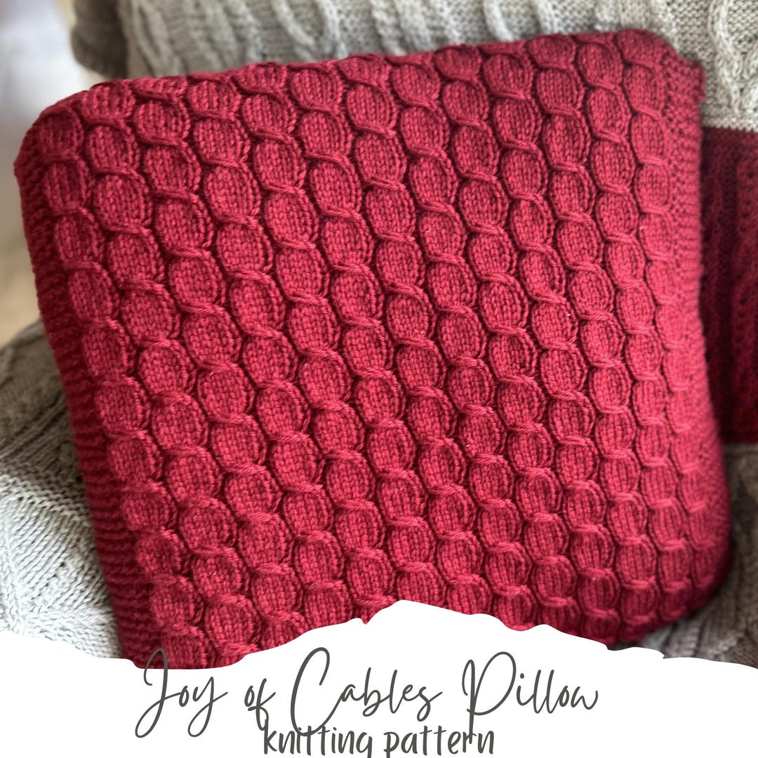 Net Pillow Pattern Knitting Pattern Pillow / Cable Knit Pillow / Knitted Pillow Pattern ...
