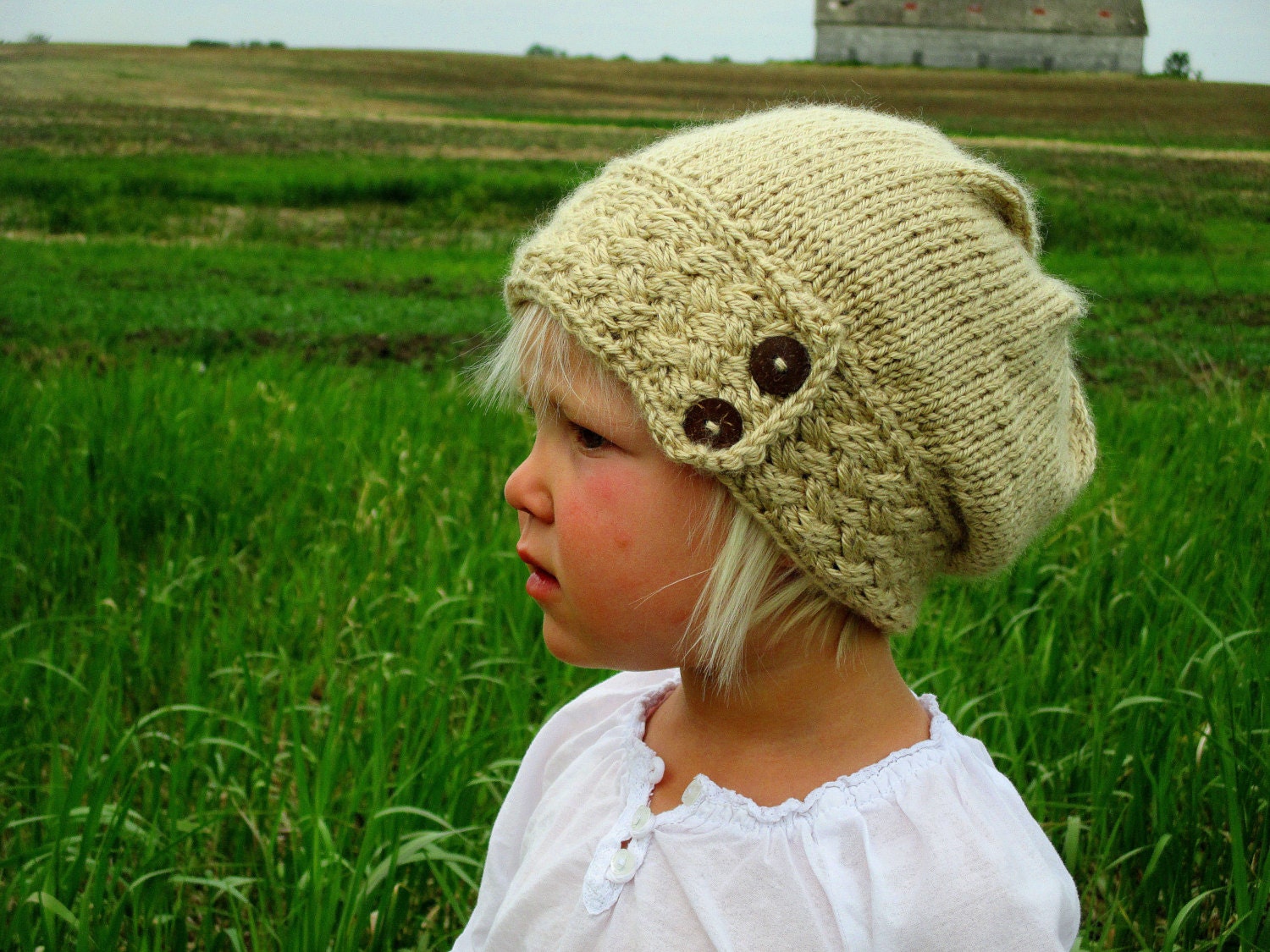 Cable Slouch Hat Knitting Pattern for Baby to Adult // Cable Knit Hat ...