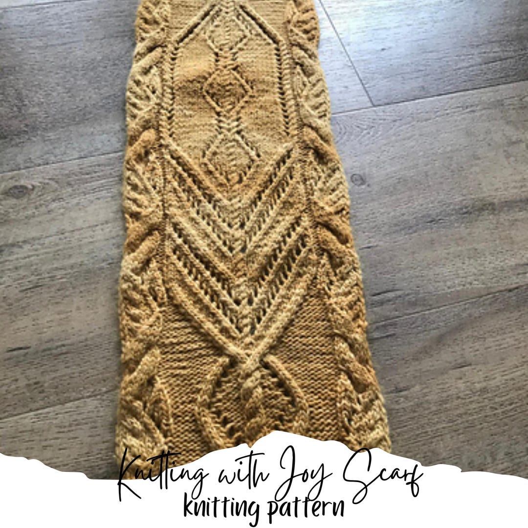 Cable Scarf Knitting Pattern // Cable Knit Scarf // Multiple Cable ...