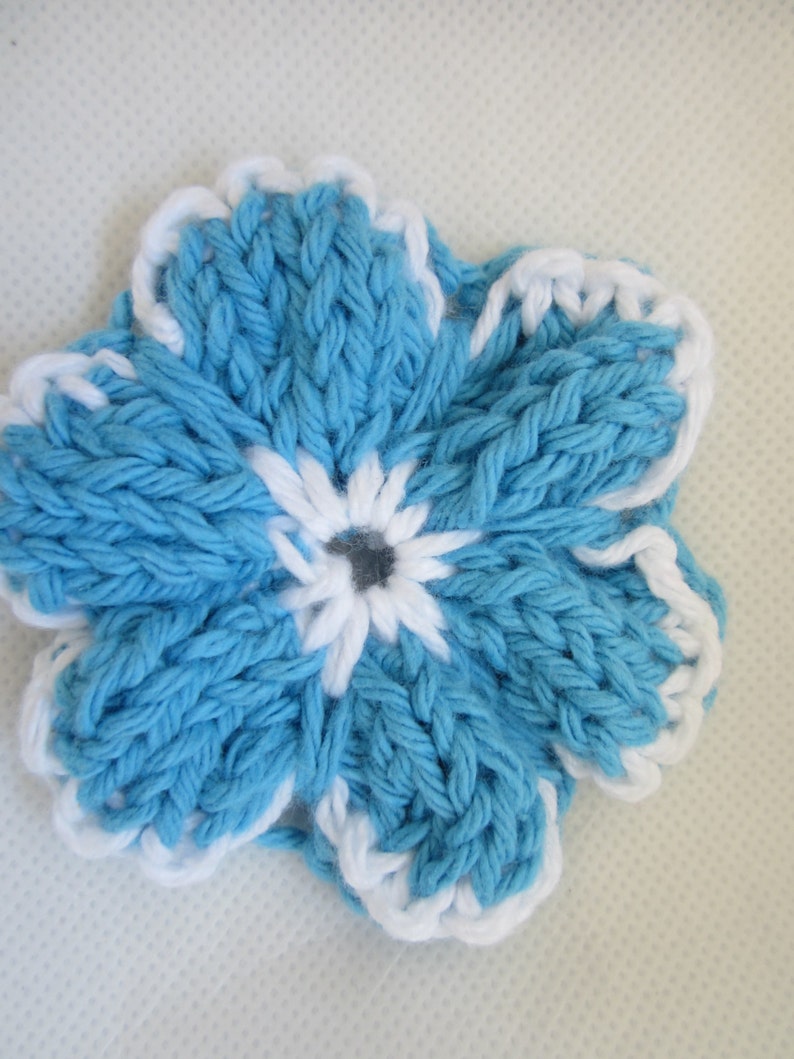KNITTING PATTERN PDF Flower Knit Flower Pattern Knit Flower Etsy