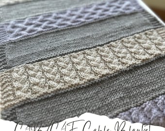 Knitting Pattern Cable Blanket Knitting Pattern KAL Knitalong