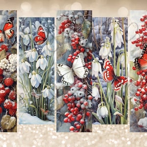 Butterfly Printable Bookmark Set - Butterfly Bookmarks - Digital Downloads JPG - PNG Bookmark Sublimation - Commercial Use