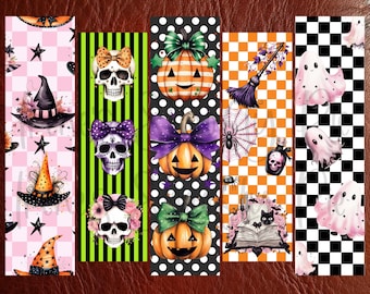 Halloween Bookmark Set - JPG Bookmark Sets - Spooky Cute Halloween Bookmarks - Digital Downloads - PNG Bookmark Sublimation