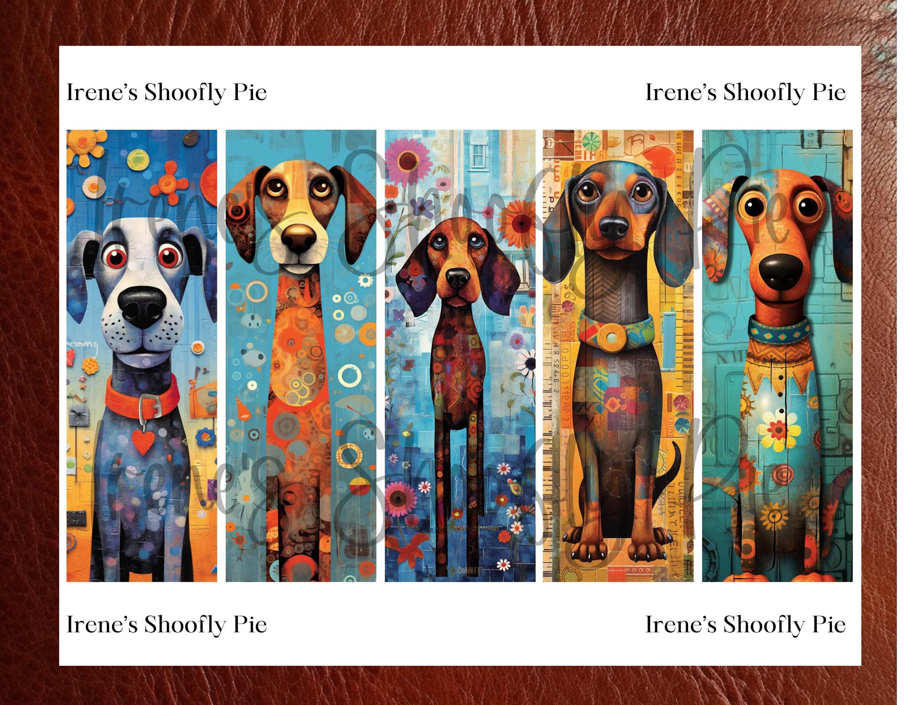 Tails N Tales Printable Bookmark Set - Quirky Dog Bookmark Set - Puppy ...