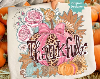Fall Leopard Pumpkin Png, Brushstroke Pumpkin PNG, Floral Fall Boho Png, Girly Fall Png, Coquette Fall Shirt Sublimation, Preppy Pumpkin Png