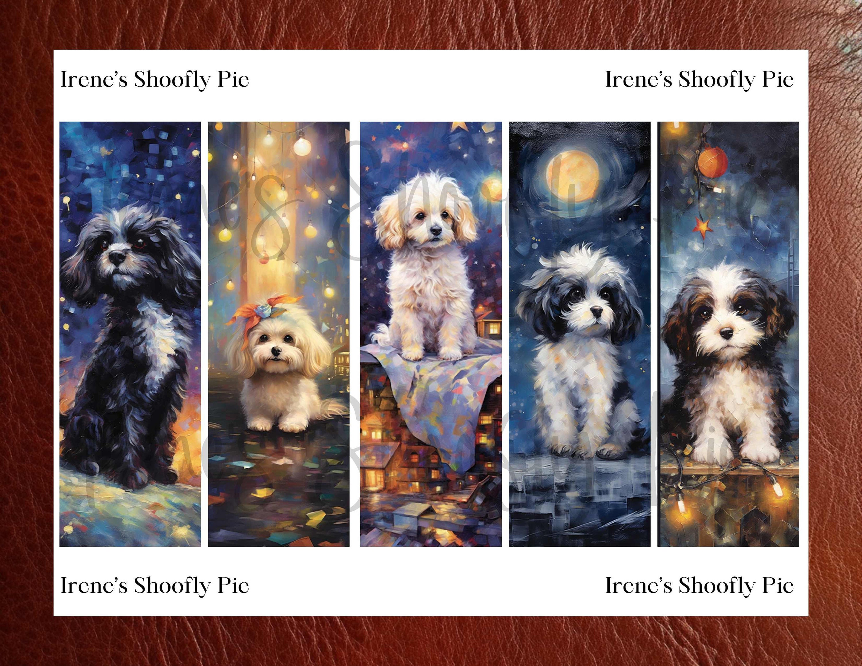 Cavapoo Printable Bookmark Set - Fantasy Bookmark Sets - Dog Bookmarks ...