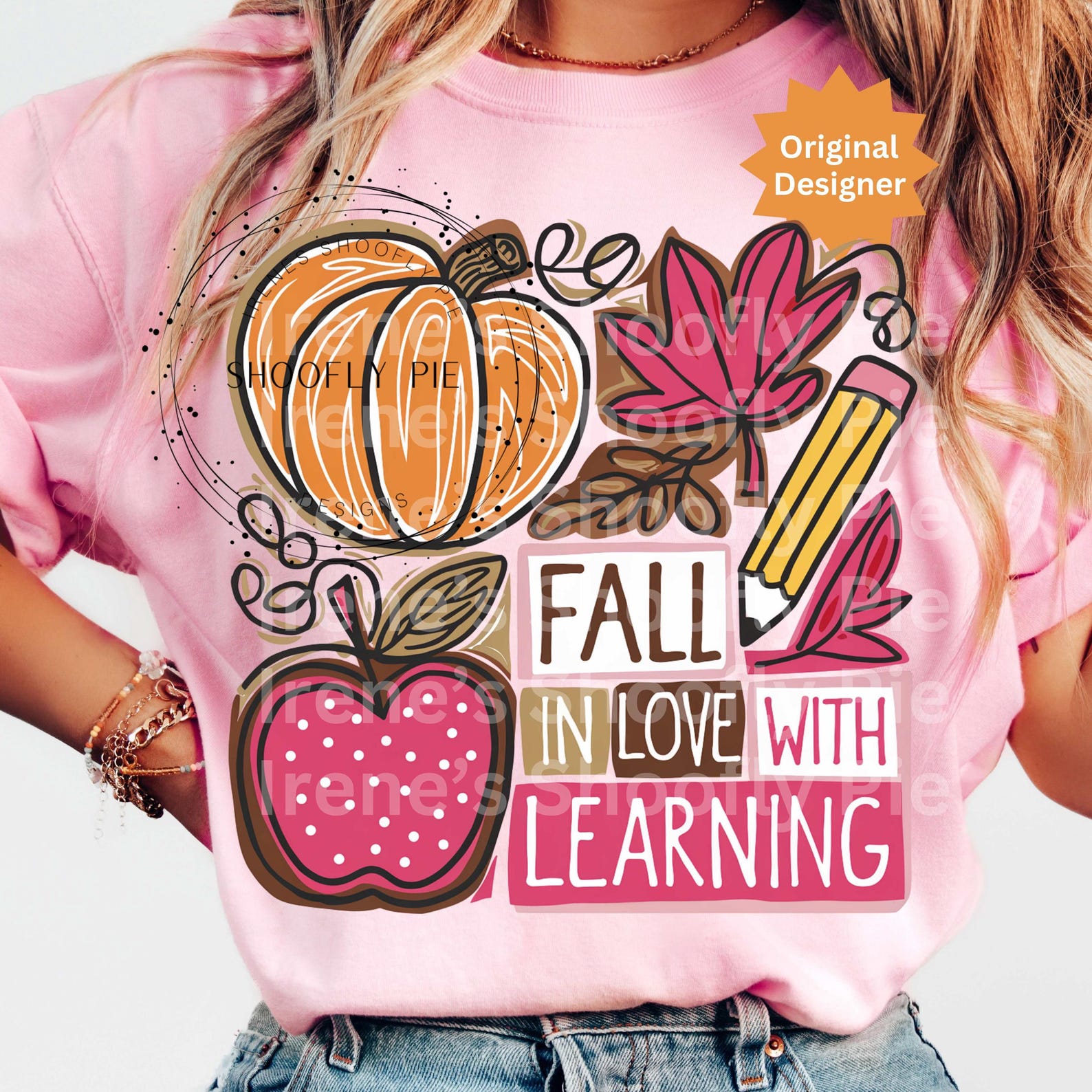 Retro Teacher Fall Png, Fall in Love With Learning Png, Fall T-shirt ...