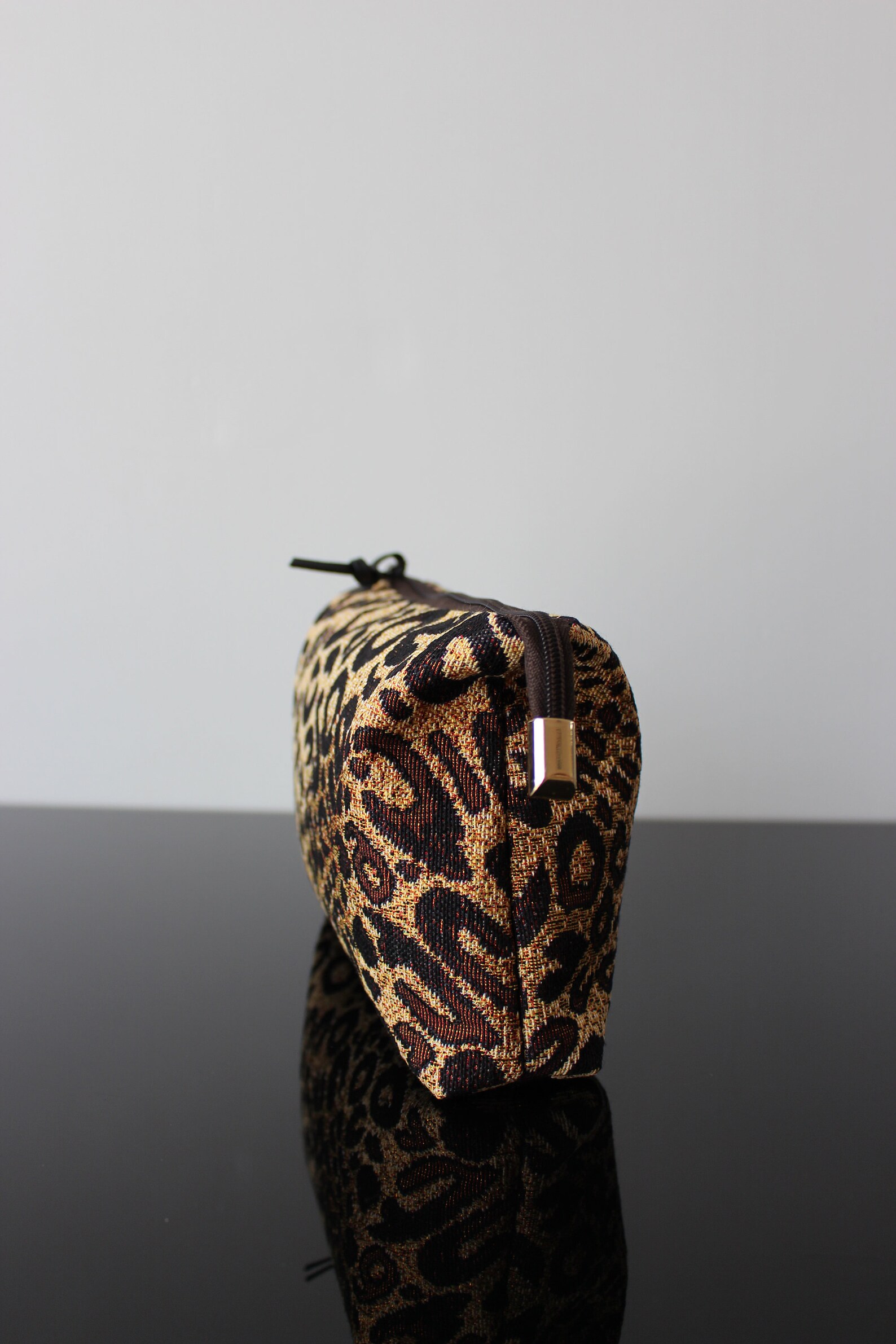 Cosmetic purse bag Women Jaguar fabric trendy 2021 large purse Etsy