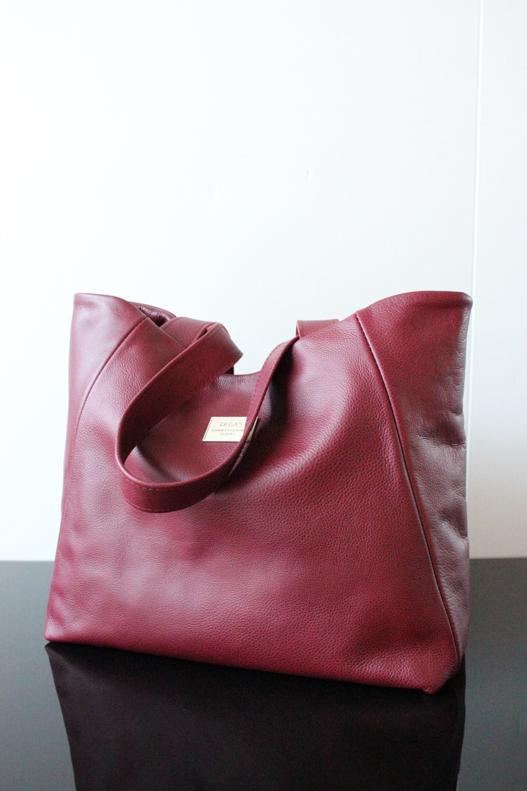 Mcm wandel large leather shopper clearance