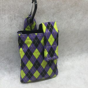 Vertical Insulin Pump Pouch Plaid halloween for type 1 diabetes diabetic accessories