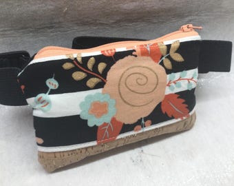 insulin pump pouch cork metallic floral diabetic accessories for type 1 diabetes