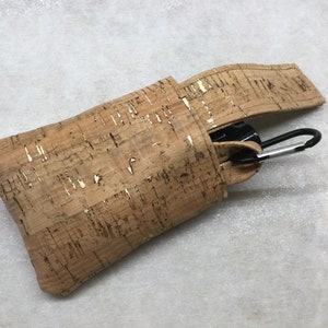Insulin Pump pouch Cork gold sparkle for type 1 diabetes insulin pump accessories diabetic bag