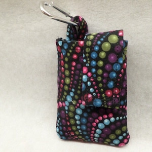 Insulin Pump Pouch Jewel Tone Pearls Vertical Clip On