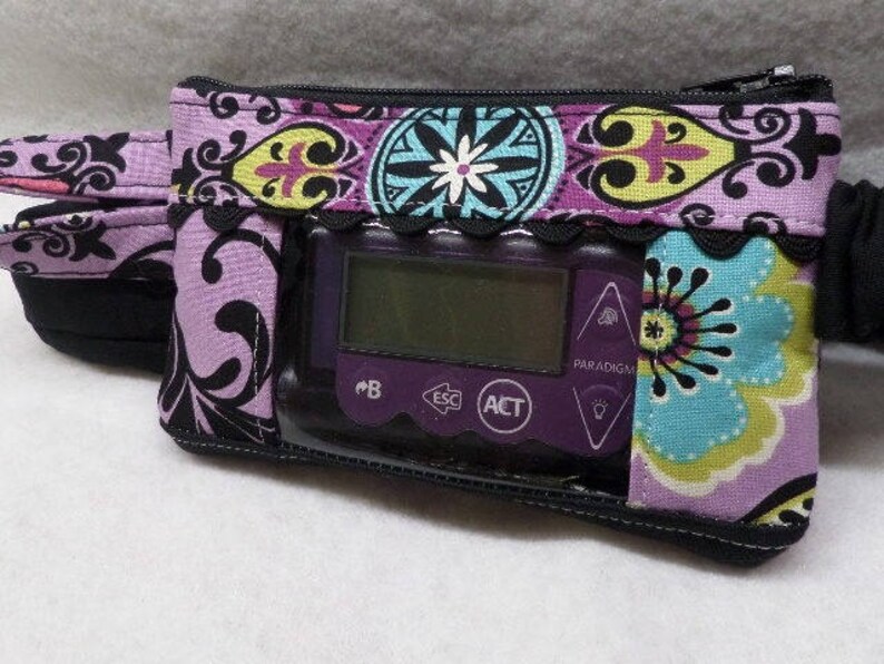 Window Insulin Pump Pouch Case Purple Medallion for Medtronic Etsy