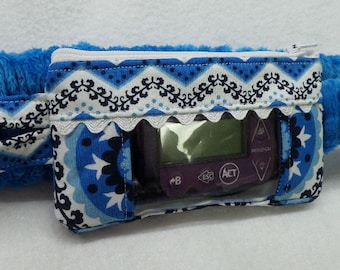 Insulin pump pouch Blue Medallion for girls animas Dexcom Minimed 670G