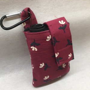 Insulin Pump pouch case burgundy floral for type 1 diabetes insulin pump accessories diabetic bag